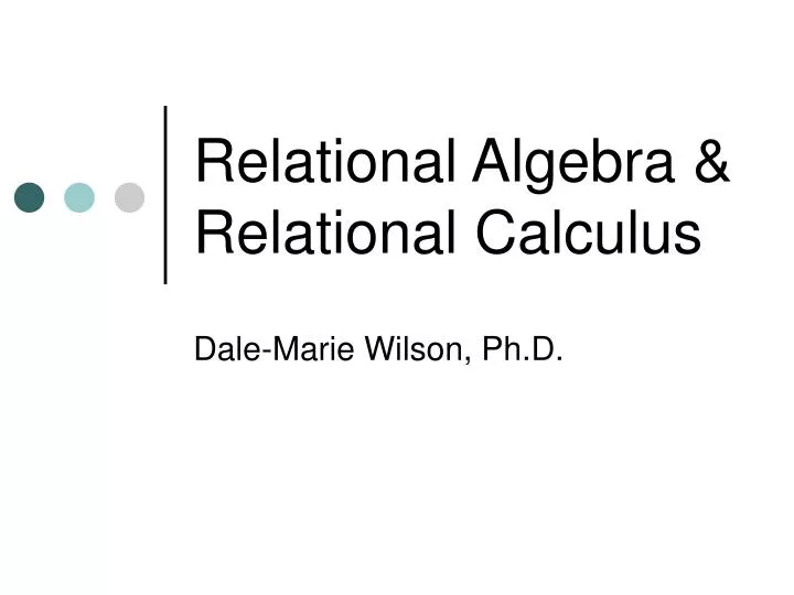 relational algebra relational calculus