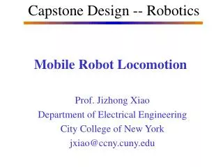 Mobile Robot Locomotion
