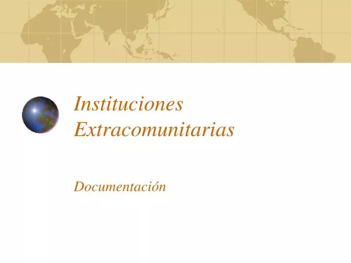 instituciones extracomunitarias