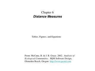 Chapter 6 Distance Measures