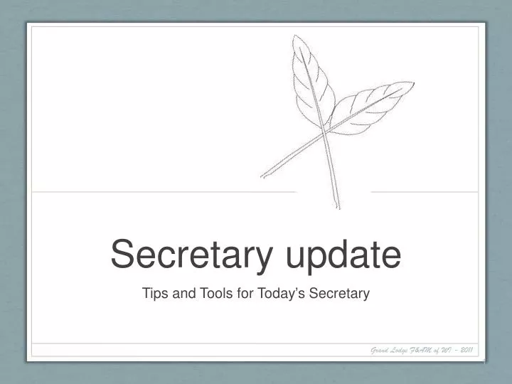 secretary update