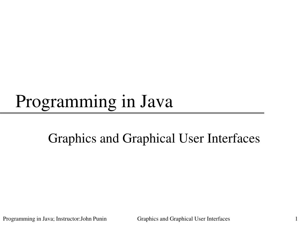 PPT - Programming in Java PowerPoint Presentation, free download - ID ...
