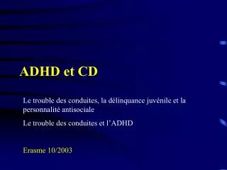 adhd et cd