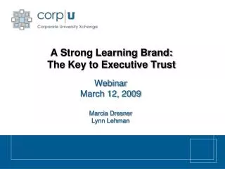A Strong Learning Brand: The Key to Executive Trust