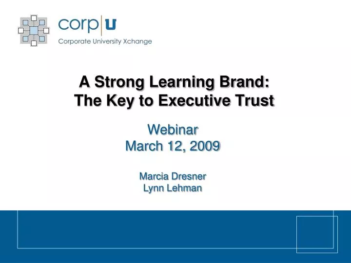 a strong learning brand the key to executive trust