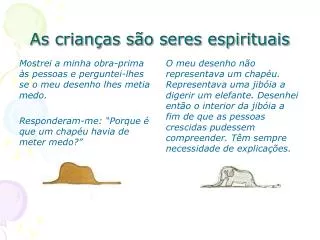 as crian as s o seres espirituais