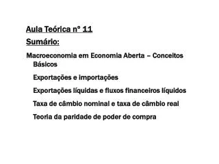 Aula Teórica nº 11