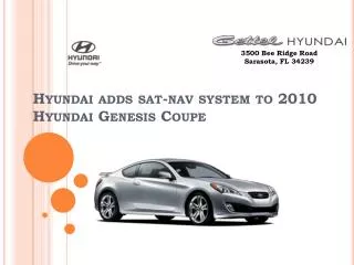 Hyundai adds sat-nav system to 2010 Hyundai Genesis