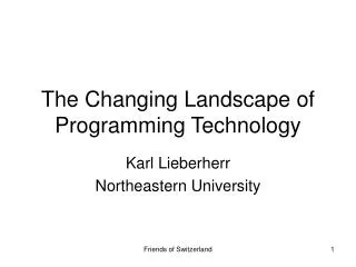 The Changing Landscape of Programming Technology