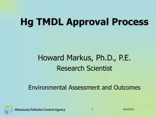Hg TMDL Approval Process