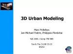 3D Urban Modeling - slide 1