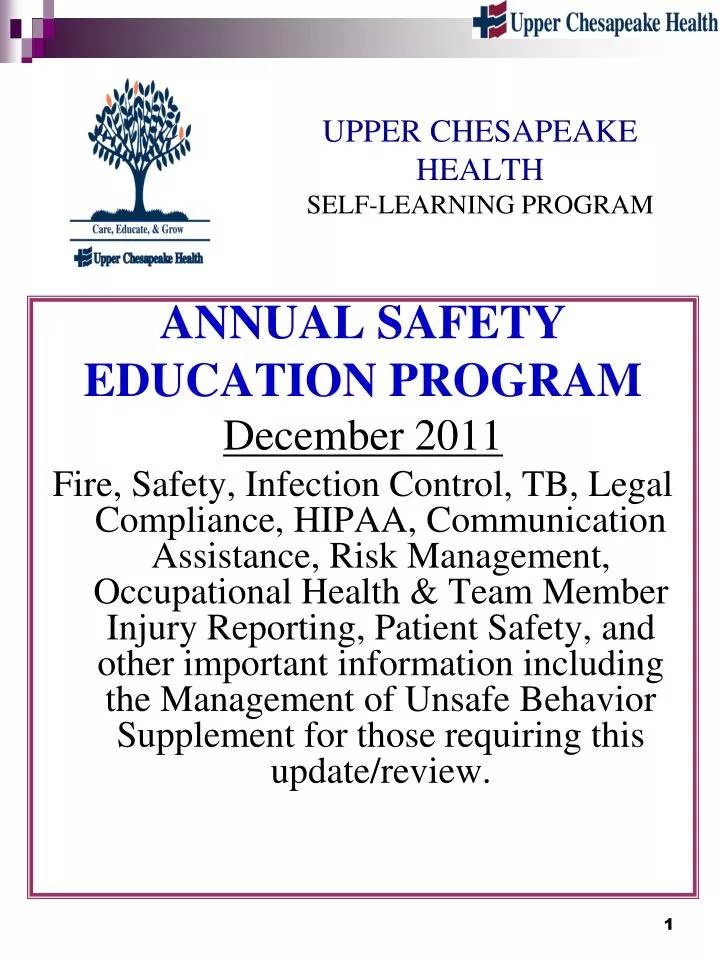 upper chesapeake health self learning program