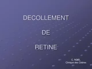 decollement de retine