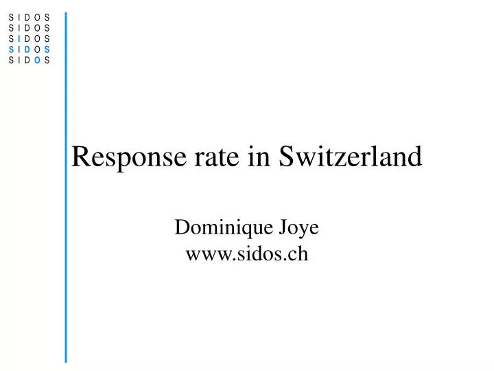 response rate in switzerland