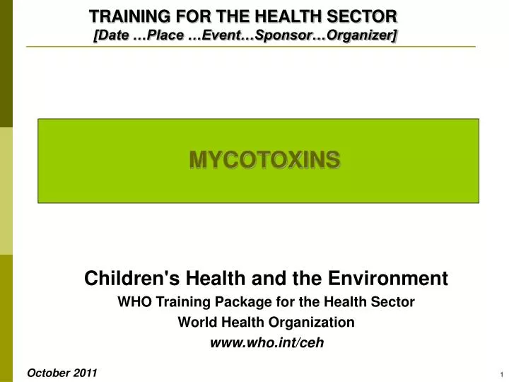 training for the health sector date place event sponsor organizer