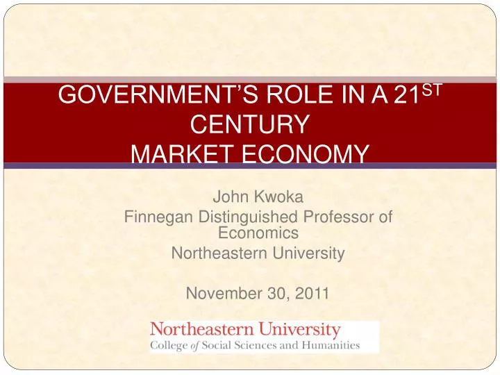 government s role in a 21 st century market economy