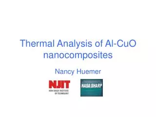 Thermal Analysis of Al-CuO nanocomposites