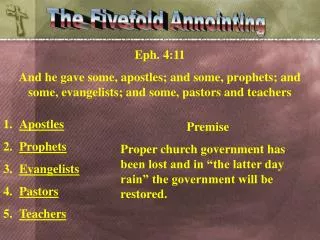 The Fivefold Annointing