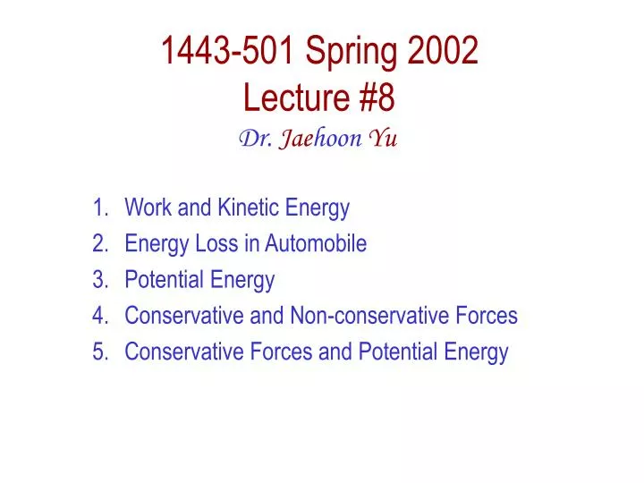 1443 501 spring 2002 lecture 8
