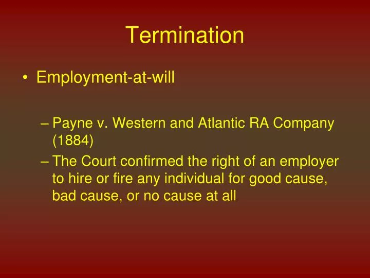 termination