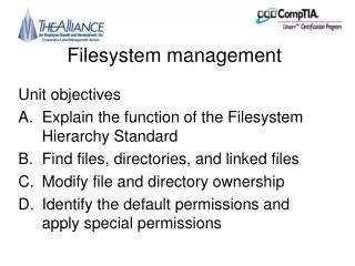 Filesystem management