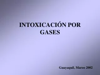 intoxicaci n por gases