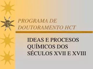 programa de doutoramento hct