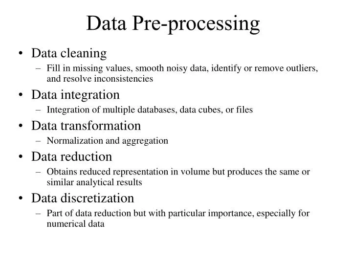 data pre processing