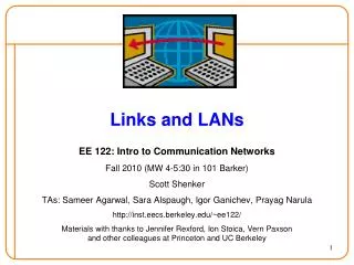 Links and LANs