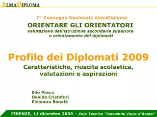 Profilo dei Diplomati 2009