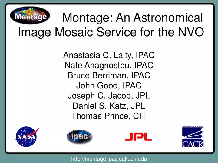 montage an astronomical image mosaic service for the nvo