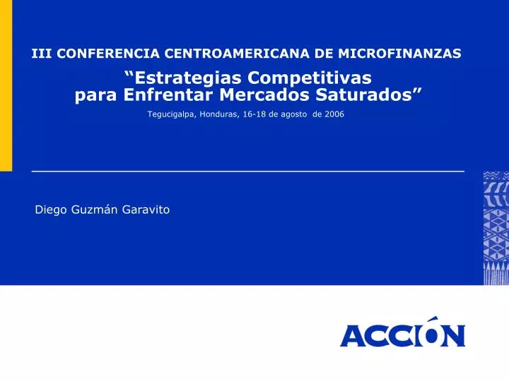 iii conferencia centroamericana de microfinanzas