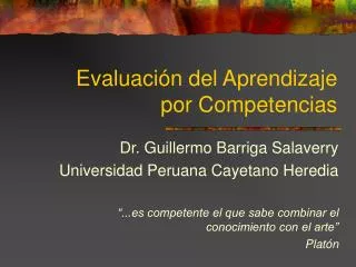 Evaluación del Aprendizaje por Competencias