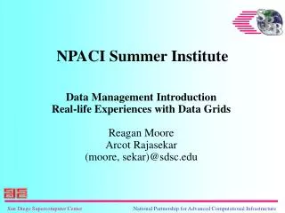 NPACI Summer Institute