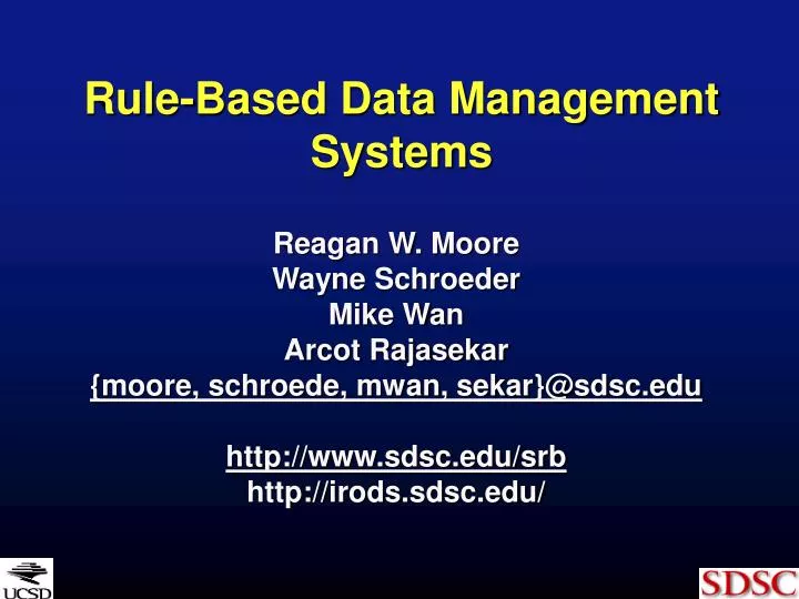rule based data management systems
