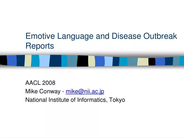 emotive language and disease outbreak reports