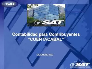 Contabilidad para Contribuyentes “CUENTACABAL”