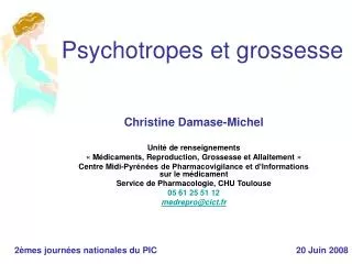 psychotropes et grossesse