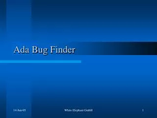 Ada Bug Finder