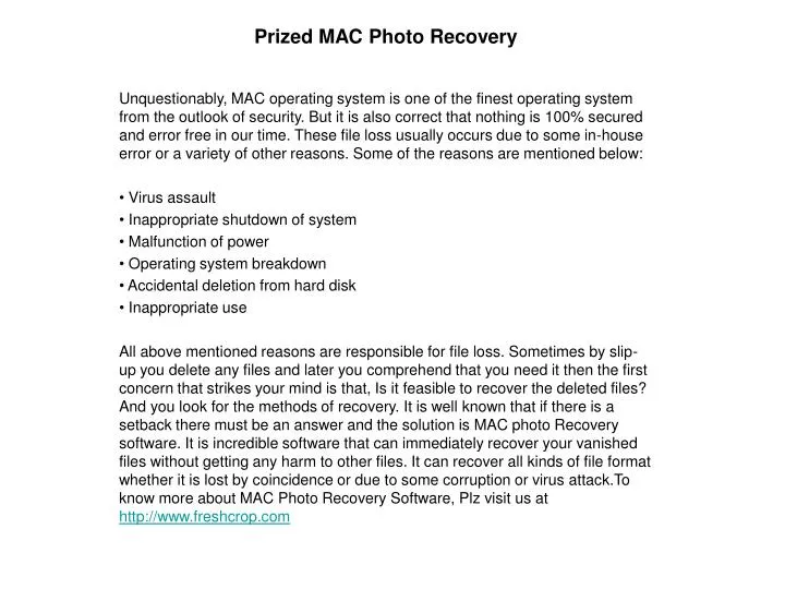 prized mac photo recovery