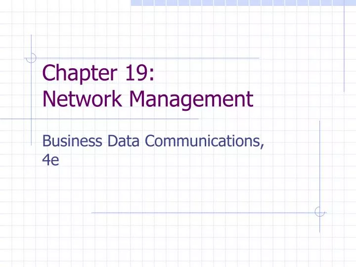chapter 19 network management