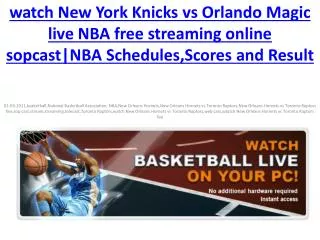 watch New York Knicks vs Orlando Magic live NBA online HDTV