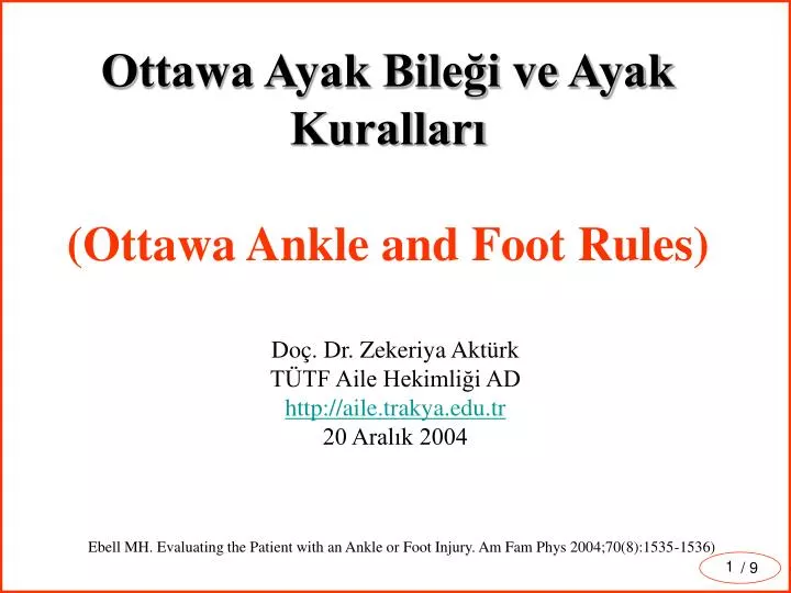 ottawa ayak bile i ve ayak kurallar ottawa ankle and foot rules
