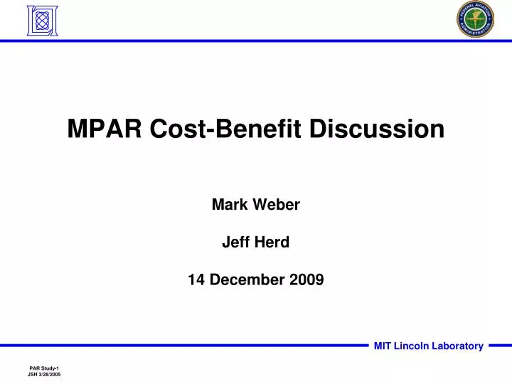 mpar cost benefit discussion