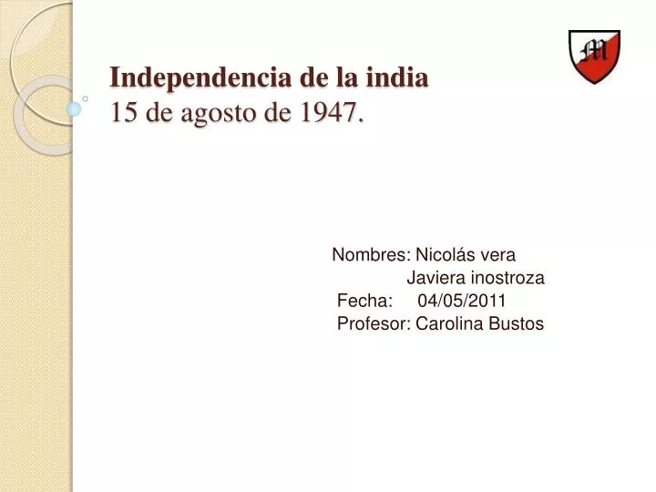independencia de la india 15 de agosto de 1947