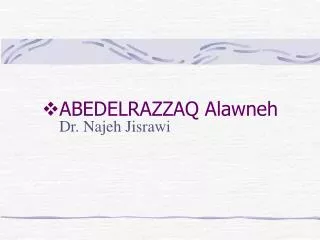ABEDELRAZZAQ Alawneh