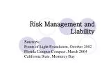 Risk Management and Liability - slide 1