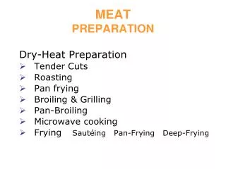 MEAT PREPARATION