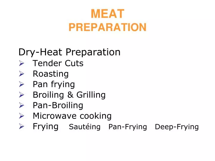 meat preparation