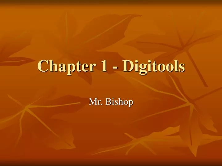 chapter 1 digitools